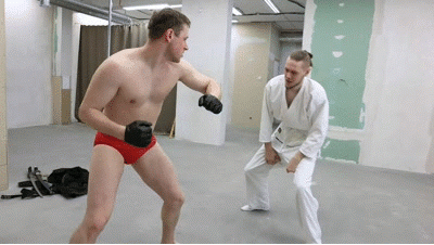 Ninja fights with karateka to find out who's skills are better